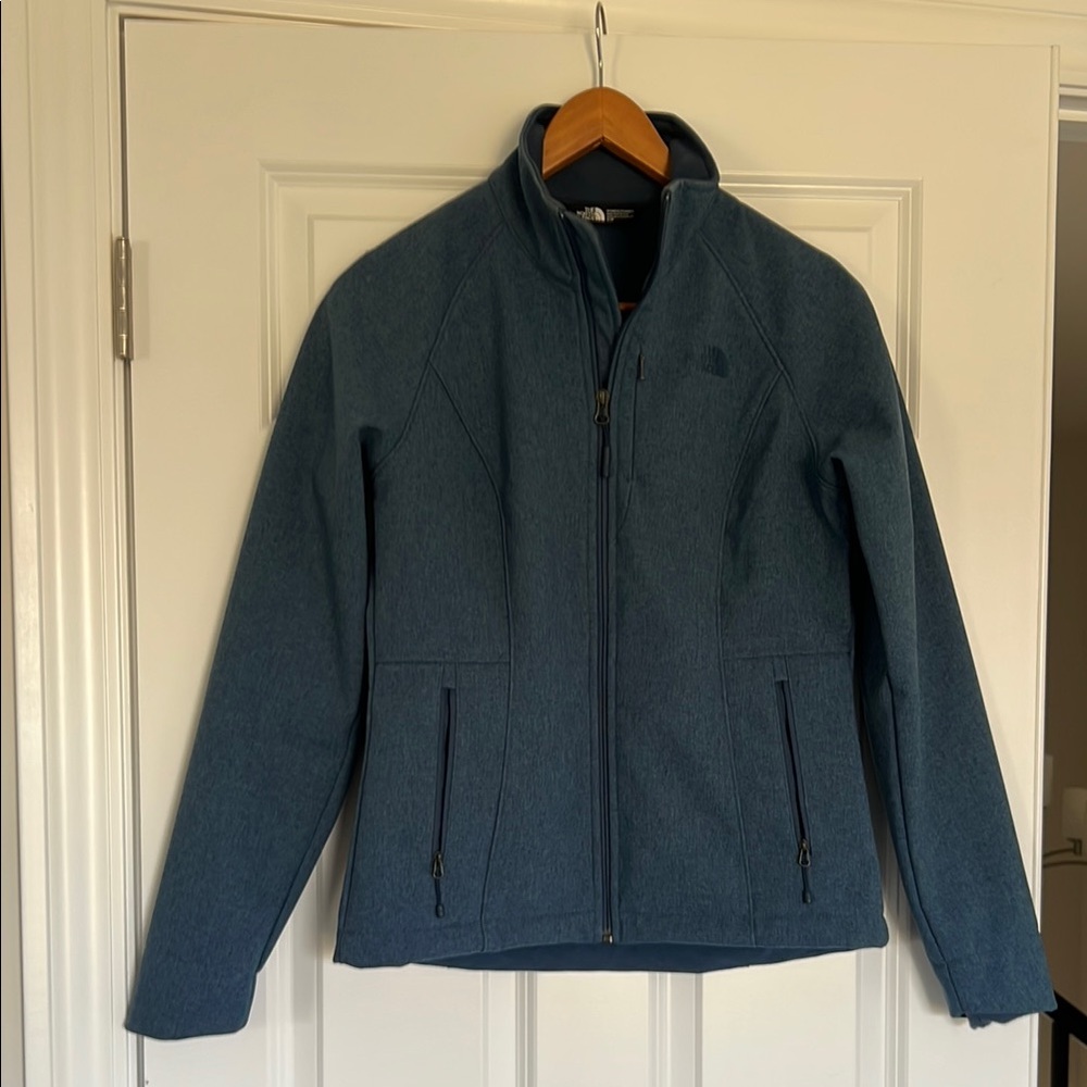 The North Face Jacket with Stand-Up Collar and Full-Length Zipper